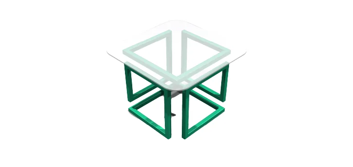 Glass Cube Table